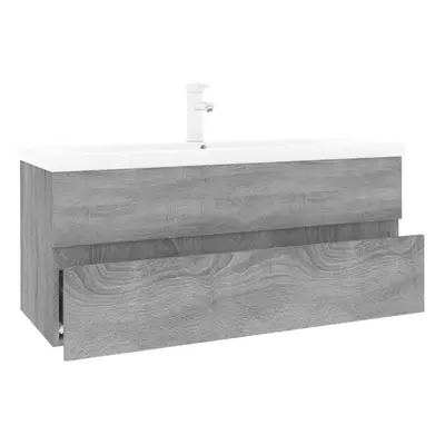 vidaXL Sink Cabinet with Built-in Basin Grey Sonoma Engineered Wood Sink Unit