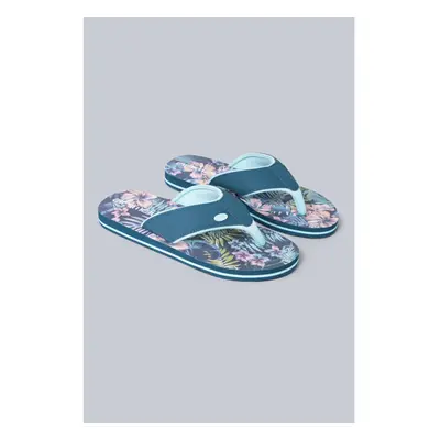 (6 UK, Mint) Animal Womens/Ladies Leaf Print Recycled Flip Flops