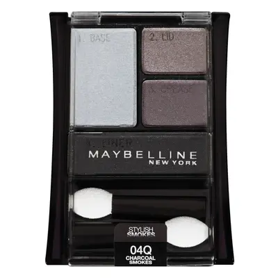 Maybelline New York Expert Wear Eyeshadow Quads, Stylish Smokes, 04q charcoal Smokes, Ounce