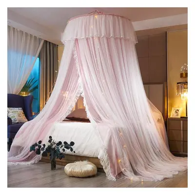 (pink) Canopy Mosquito Net For Double Bed Mosquito Repellent Tent Insect Reject Canopy Bed Curta