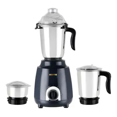 GEEPAS 600W 3-in-1 Mixer Grinder, Stainless Steel Jars & Blades