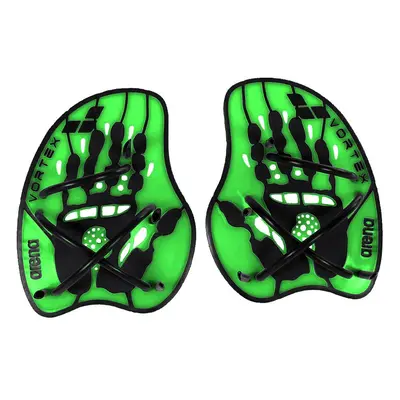 (L, Acid Lime/Black) Arena Vortex Evolution Hand Paddle Swim Training Aid