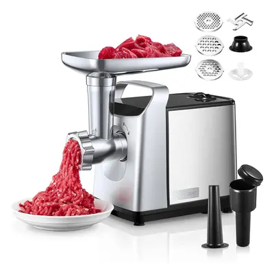 Electric Meat Grinder, Stainless Steel, in Meat Grinder, Sausage Stuffer and Kit, Max Power 2000