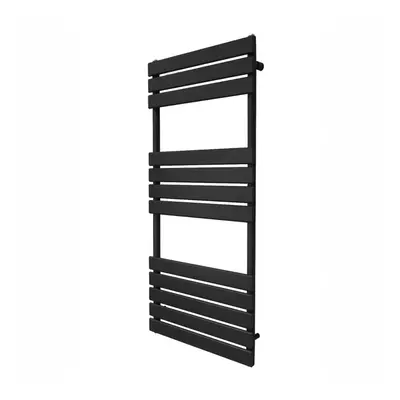 Flat Panel Towel Radiator - 1200mm x 500mm - Black