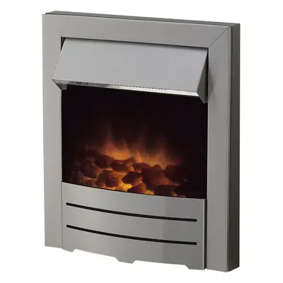 Adam Fires Colorado 2kW Electric Inset Fire - Brushed Steel