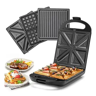 Taylor Swoden 3-in-1 Family Toastie Maker Sandwich Toaster, Slice Waffle Maker Panini Press Deep