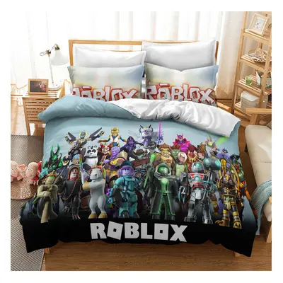 (Pattern 02, Double) ROBLOX Bedding Single Double Duvet Cover Cartoon