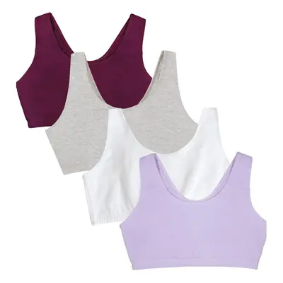 Fruit of the Loom Women's Built Up Tank Style Sports Bra Value Pack Purple/White/Lilac/Grey