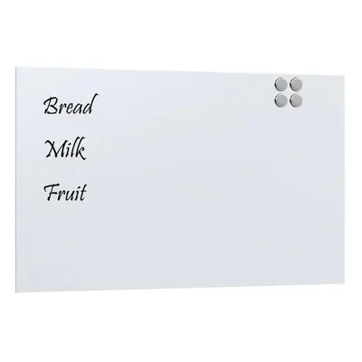 (white, x cm) vidaXL Wall-mounted Magnetic Board Black 100x60 cm Tempered Glass