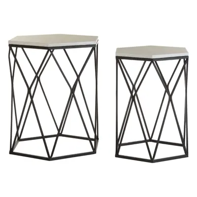 Premier Housewares Arcana Hexagonal Side Tables - Set of