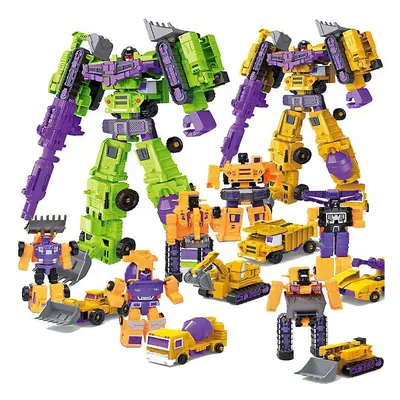 (Orange) G1 Transformed Constructicon Devastator Set In 100% Complete Figures