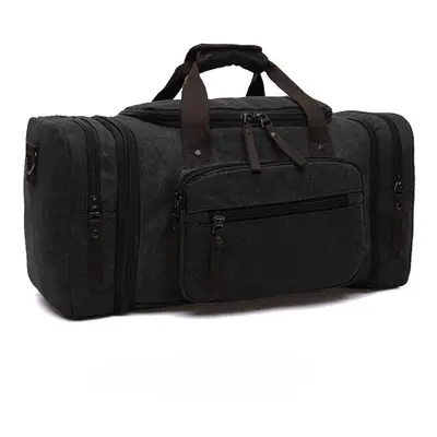 (Black) Durable Multifunction Handbag Men Canvas Sport Bag Training Gym Bag Women Fitness Bags O