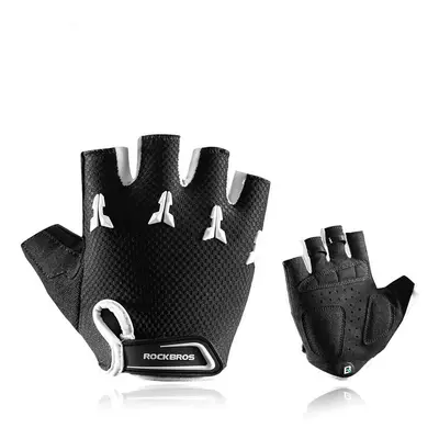 (M) Cycling Gloves For Kids Bike Breathable Sports Glove Gel Pad Half Finger Shockproof Bo