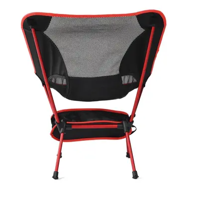 (Red) Portable Ultralight Folding Chair 210KG High Load Outdoor Camping Chair Hiking Picnic Fish