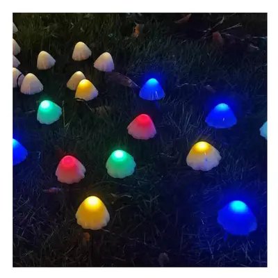 (Colored Light, 11.5M) Solar LED Light Outdoor Mushroom Garden Decoration Lights IP66 Waterproof