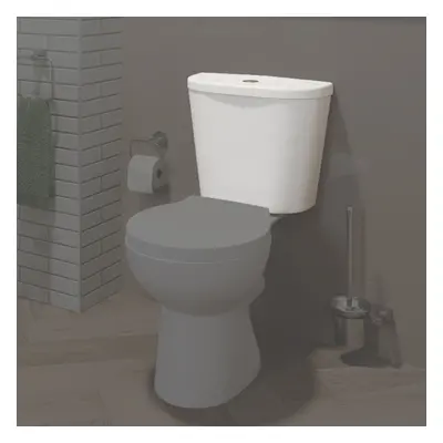 Bathroom Close Coupled Toilet Cistern Only Dual Flush Ceramic WC White Gloss