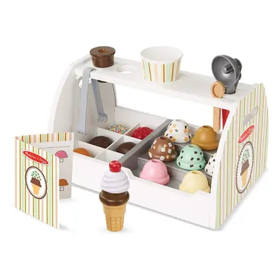 Melissa & Doug Wooden Ice Cream Counter | Pretend Play | Play Food | 3+ | Gift for Boy or Girl