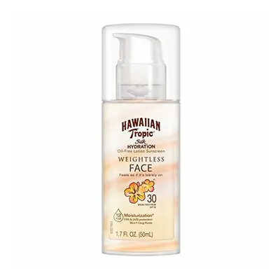 Hawaiian Tropic Silk Hydration Weightless Sunscreen Face Lotion, Broad-Spectrum Protection, SPF 