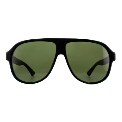 Gucci Sunglasses GG0009S Black Rubber Green