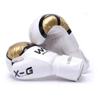 (white, 14OZ) Kick Boxing Gloves For Men Women Pu Karate Muay Thai Guantes De Boxeo Sanda Traini