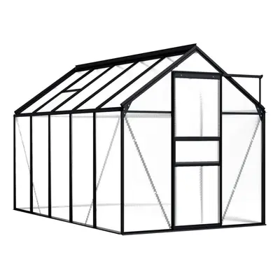 vidaXL Greenhouse Anthracite Aluminium 5.89mÂ² Garden Shed Plant Nursery House