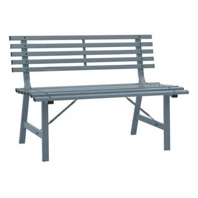 (grey) vidaXL Garden Bench Outdoor Bench Seat Patio Park Balcony Bench Chair Steel