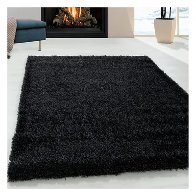 (Black, x cm) Abaseen Cosy Shaggy Rug Modern Rugs Soft Touch 5cm Heavy Thick Pile Area Rugs