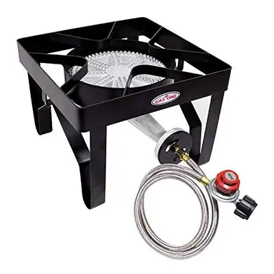 GasOne 200, BTU Square Heavy- Duty Single Burner Outdoor Stove Propane Gas Cooker with Adjustabl