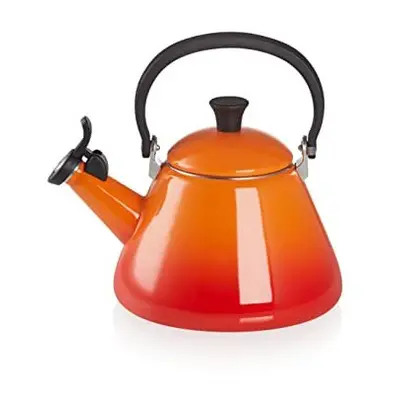 Kone StoveTop Kettle with Whistle Suitable for All Hob Types Including Induction Enamelled Steel