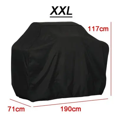 Size XXL-190x117x71CM Black Outdoor Waterproof Barbecue Cover Weber Round Rectangle Heavy Duty G