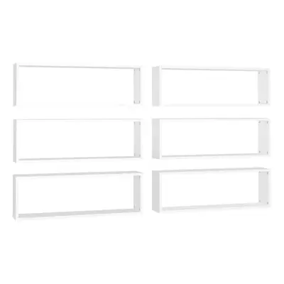 (white) vidaXL Wall Shelves Floating Rack Display Shelf Bookshelf Engineered Wood