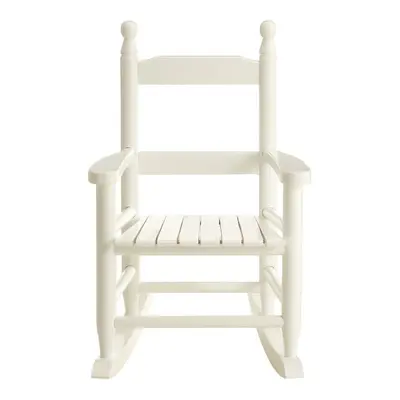 Durable White Rocking Chair, Comfortable Occasional Arm Chair For Kids Bedroom, Stylish Rocking 