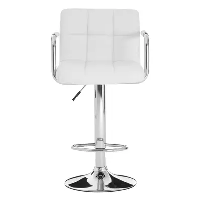 Premier Housewares Starz White Leather Effect Bar Chair