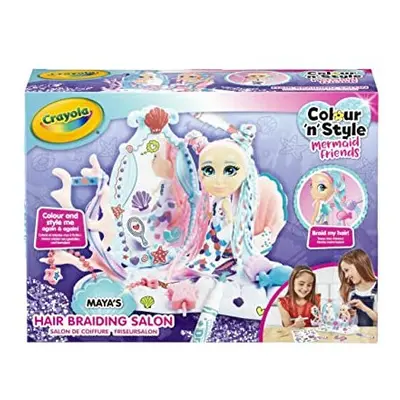 CRAYOLA Colour 'n' Style Mermaid Friends: Hair Braiding Salon Playset | Colour & Style Your Own 