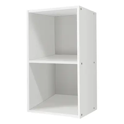 (3 Tier) Cube Organiser Wooden Book Case Freestanding Cabinet Unit Open Display Shelf for Office