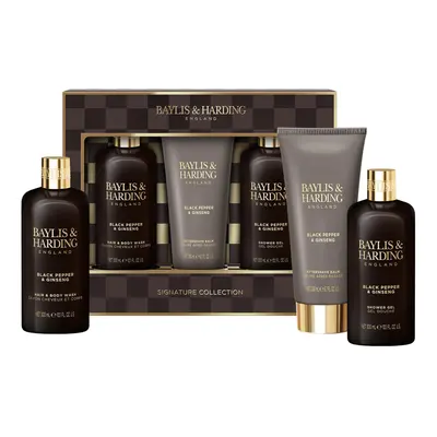 Black Pepper & Ginseng Men's Luxury Bathing Trio Gift Set - Vegan Friendly (Pack of 1)