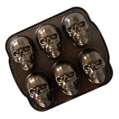 Nordic Ware Halloween Bakeware, Haunted Skull Cakelet Pan, Bronze