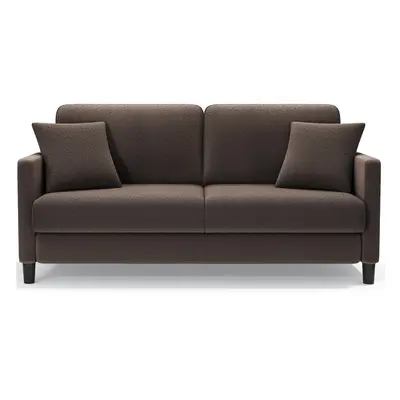 (Brown) Super Soft Teddy Velvet Sofa