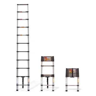 (3.2M Straight Ladder) Telescopic Ladder Stainless Steel Ladder Extension Ladder EN131 Standard