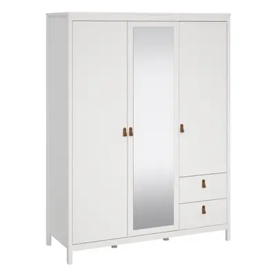 Wardrobe with doors + mirror door + drawers White Barcelona