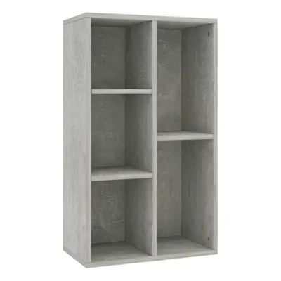 vidaXL Book Cabinet/Sideboard Concrete Grey Engineered Wood Indoor Bookshelf