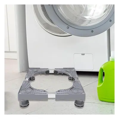 (gray) Adjustable Washing Machine Base Fridge Stand Bracket Practical Easy To Move Nonslip Laund