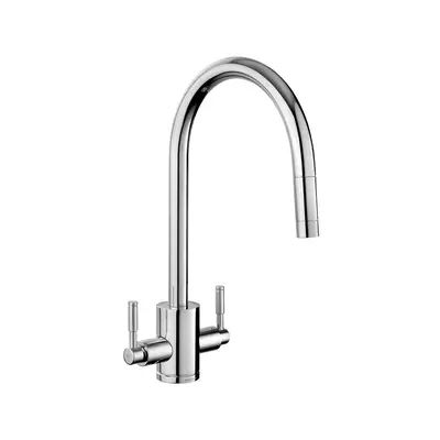 Rangemaster Aquatrend Kitchen Sink Tap Chrome Swivel Spout Mixer Hot Pull Out