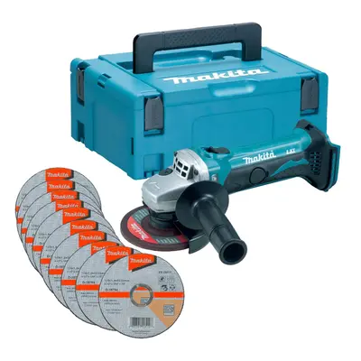 Makita DGA452Z 18v 4.5" 115mm Angle Grinder Li-Ion Bare Unit + Makpac + Discs