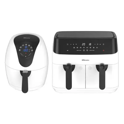 Emtronics 4.5L & 9L Air Fryer Set - White