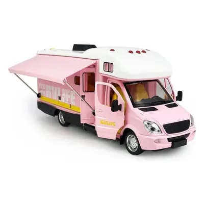 (pink, Size:21*9.5*7cm) Camper Rv Motorhome Toys Diecast Metal Vehicle Pretend Play Pull Back Mo