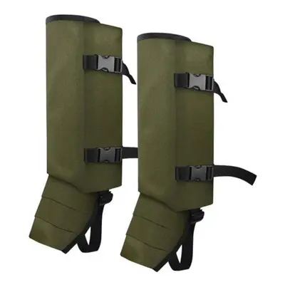 (army green) Waterproof Leg Gaiters Quick Release Size Adjustable Bite Protection Camping Hiking