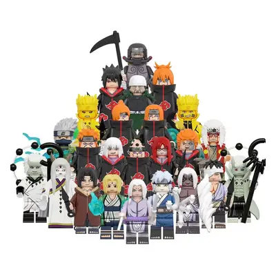 (24PCS-A+B+C) X Naruto Uzumaki Minifigure Building Blocks Fits Lego