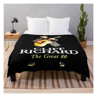 Fleece Throw Blanket Best Clear Design of American Legend Singer Songwriter Actor Cliff Richard 