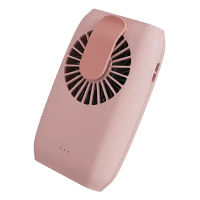 (Pink) Speeds USB Rechargeable Portable Mini Fan Handheld Cooling Neck Waist Clip Silent Fan